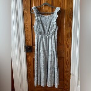 Elegant Gray Gingham Dress